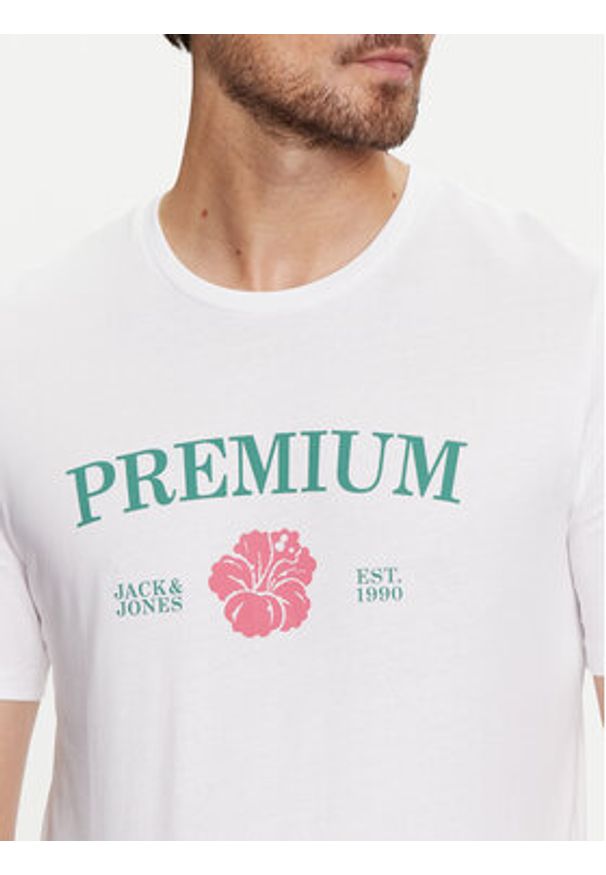 Jack & Jones - Jack&Jones T-Shirt Jprblaalfie 12259673 Biały Regular Fit. Kolor: biały. Materiał: bawełna