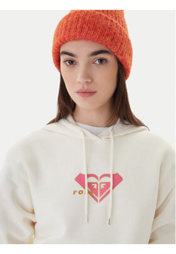 Roxy Bluza Vl Surf Stoked Hoodie Brushed ERJFT05028 Beżowy Regular Fit. Kolor: beżowy. Materiał: bawełna