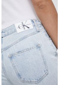 Calvin Klein Jeans jeansy J20J218632.PPYY damskie high waist. Stan: podwyższony. Kolor: niebieski #4