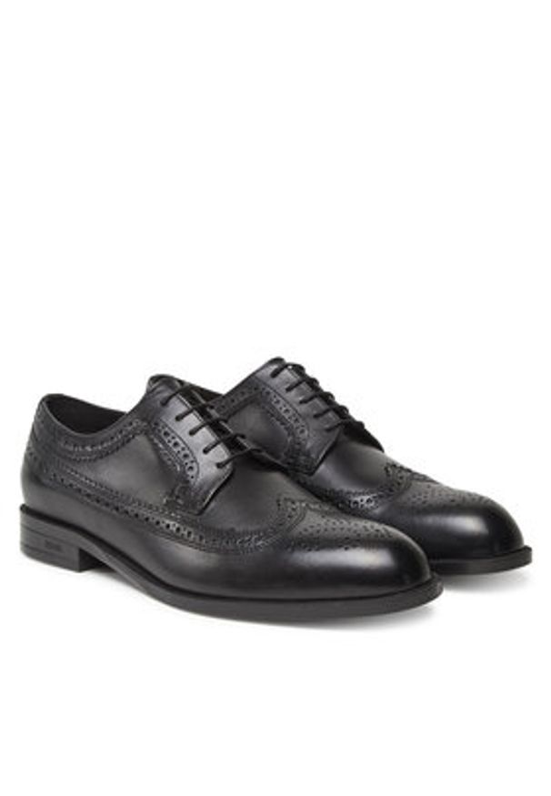 BOSS Półbuty Tayil 50543423 Czarny. Kolor: czarny. Materiał: skóra