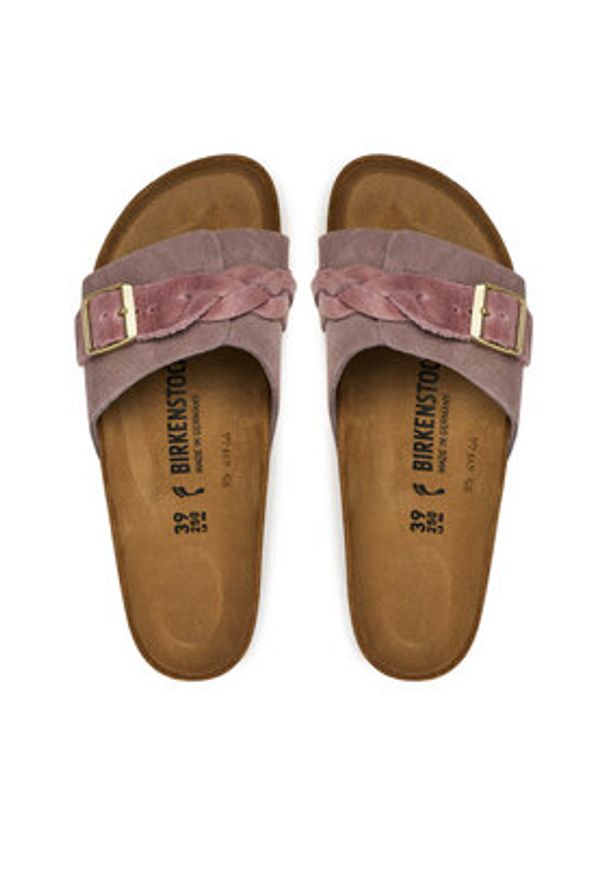 Birkenstock Klapki Oita Braided 1029123 Różowy. Kolor: różowy. Materiał: skóra, zamsz