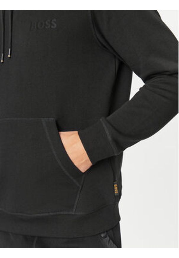 BOSS - Boss Bluza Weteddy 50501378 Czarny Relaxed Fit. Kolor: czarny. Materiał: bawełna