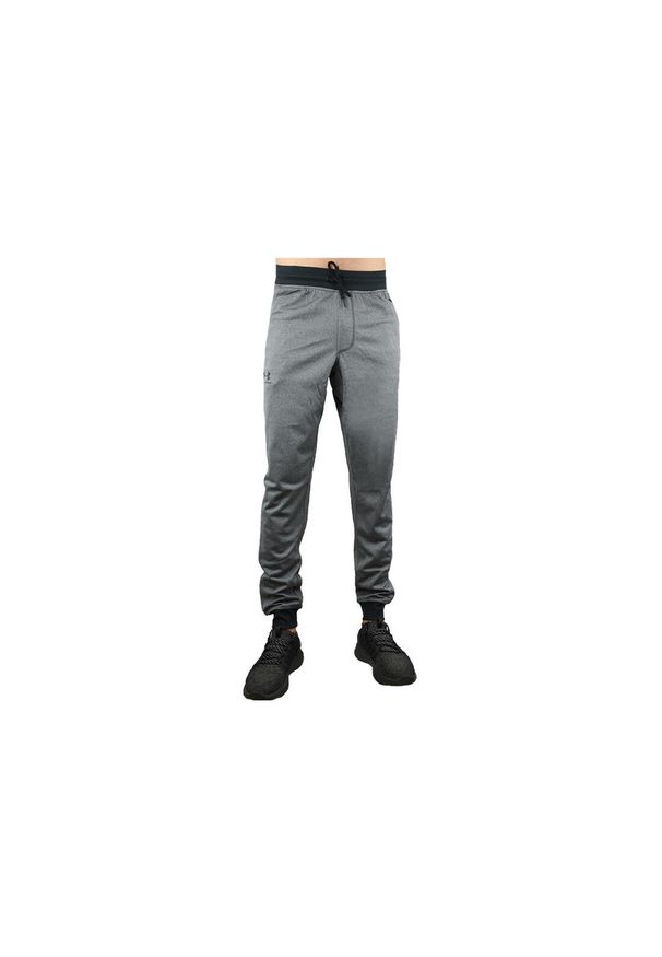 Spodnie Under Armour Sportstyle Jogger, Mężczyźni. Kolor: czarny, szary, wielokolorowy. Materiał: poliester, materiał. Sport: piłka nożna