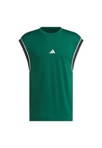 Adidas - Koszulka adidas Basketball All-World Sleeveless Tank. Kolor: zielony, czarny, wielokolorowy. Materiał: materiał. Długość rękawa: bez rękawów. Sport: koszykówka #2