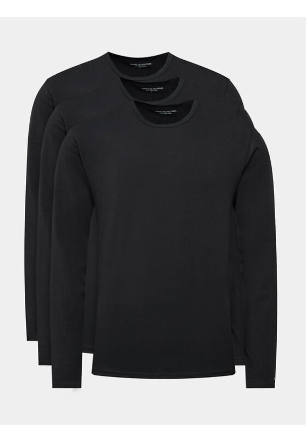 TOMMY HILFIGER - Tommy Hilfiger Komplet longsleeve UM0UM03022 Czarny Slim Fit. Kolor: czarny. Materiał: bawełna. Długość rękawa: długi rękaw