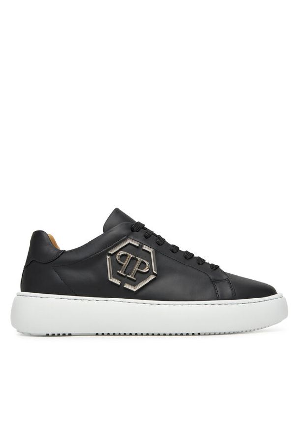 Philipp Plein - PHILIPP PLEIN Sneakersy PAES MSC4022 Czarny. Kolor: czarny. Materiał: skóra