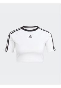 Adidas - adidas T-Shirt 3-Stripes Baby IP0662 Biały Slim Fit. Kolor: biały. Materiał: bawełna #5