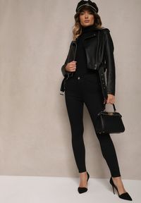 Renee - Czarne Bawełniane Jeansy w Stylu Skinny Lilezi. Kolor: czarny. Styl: elegancki, klasyczny