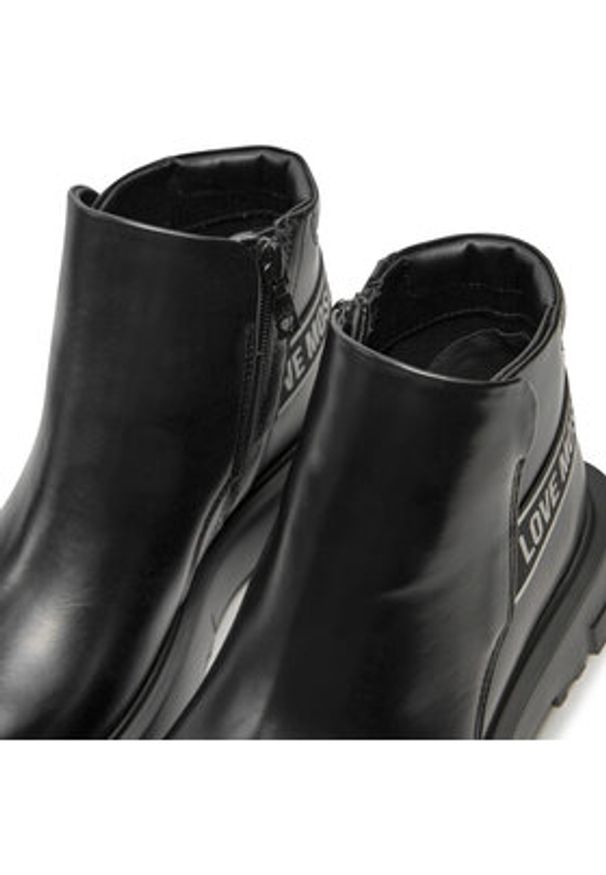 Love Moschino - LOVE MOSCHINO Botki JA21024G1LIA0000 Czarny. Kolor: czarny. Materiał: skóra