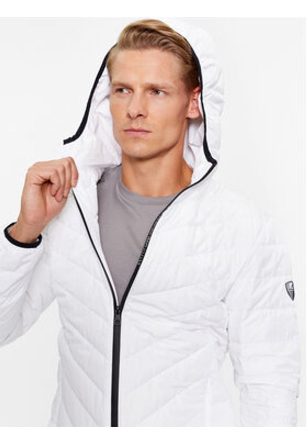 EA7 Emporio Armani Kurtka puchowa 8NPB14 PNE1Z 1100 Biały Regular Fit. Kolor: biały. Materiał: syntetyk, puch