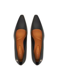 TOMMY HILFIGER - Tommy Hilfiger Szpilki Logo Pump Slanted Hl FW0FW08993 Czarny. Kolor: czarny. Materiał: skóra. Obcas: na szpilce #5