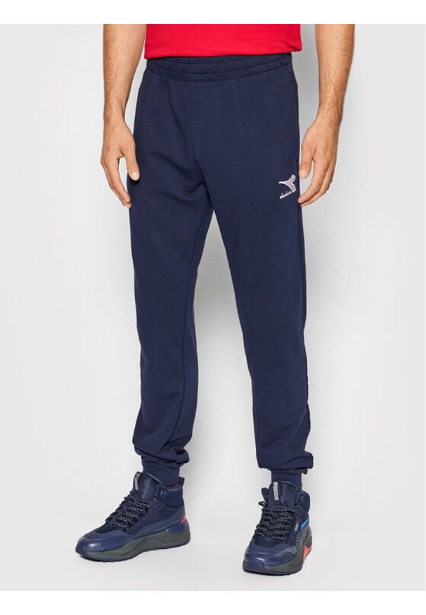 Spodnie dresowe Diadora. Kolor: niebieski. Materiał: dresówka
