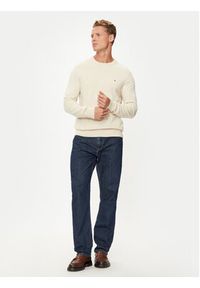 TOMMY HILFIGER - Tommy Hilfiger Sweter MW0MW28046 Brązowy Regular Fit. Kolor: brązowy. Materiał: bawełna