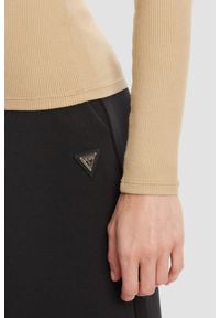 Guess - GUESS Beżowy damski longsleeve Colette. Kolor: beżowy. Długość rękawa: długi rękaw #5