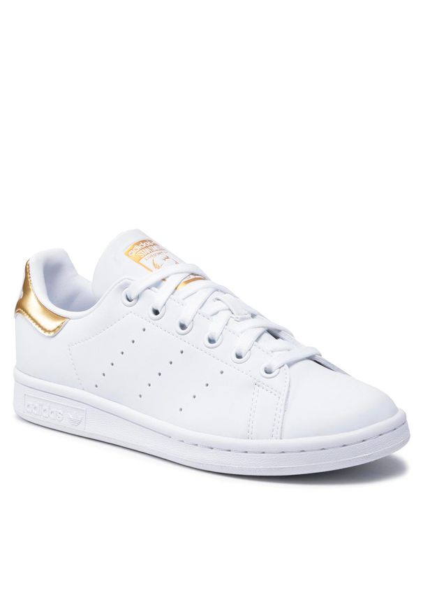 Adidas - Buty adidas - Stan Smith W G58184 Ftwwht/Ftwwht/Goldmt. Zapięcie: sznurówki. Kolor: biały. Materiał: skóra. Szerokość cholewki: normalna. Sezon: lato. Model: Adidas Stan Smith