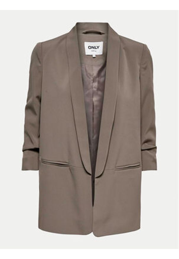 only - ONLY Marynarka Elly 15197451 Brązowy Regular Fit. Kolor: brązowy. Materiał: syntetyk