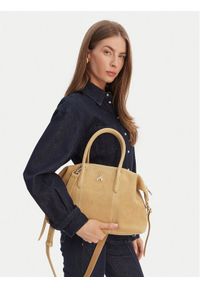 Patrizia Pepe Torebka 2B0145/L152-B880 Beżowy. Kolor: beżowy. Materiał: zamszowe, skórzane #1