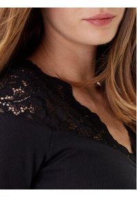 Morgan Bluzka 252-DELINE Czarny Slim Fit. Kolor: czarny. Materiał: syntetyk #2