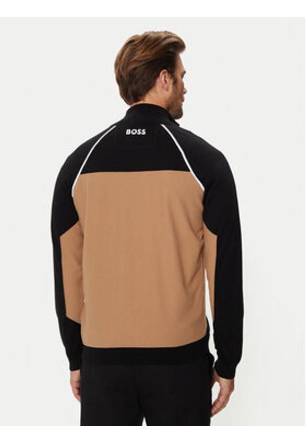 BOSS - Boss Sweter Hydro-X 50519377 Czarny Regular Fit. Kolor: czarny. Materiał: bawełna