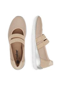 Rieker Półbuty L3281-62 Beżowy. Kolor: beżowy. Materiał: materiał #4