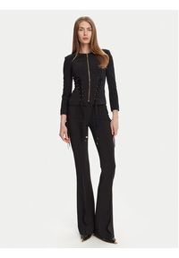 Elisabetta Franchi Marynarka GI-135-51E2 Czarny Regular Fit. Kolor: czarny. Materiał: syntetyk #3