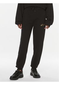 Hugo Spodnie dresowe Easy 50509171 Czarny Relaxed Fit. Kolor: czarny. Materiał: dresówka, bawełna