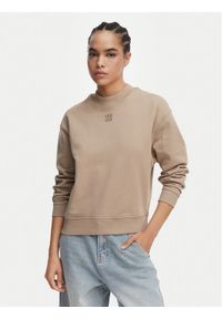 Hugo - HUGO Bluza Daxandria 50527463 Brązowy jasny Regular Fit. Kolor: brązowy. Materiał: bawełna #1