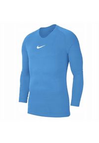 Nike - Bluza Męska Park DriFIT Base Layer Top. Kolor: niebieski. Sport: turystyka piesza