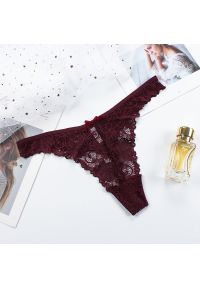 Intica - Stringi koronkowe z delikatnej koronki na specjalne okazje Teena. Kolor: czerwony. Materiał: koronka. Wzór: koronka