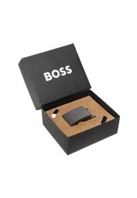 BOSS - Boss Pasek Męski Jion 50471332 Czarny. Kolor: czarny. Materiał: skóra