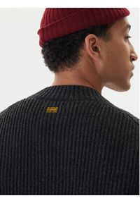 G-Star RAW - G-Star Raw Sweter Essential D23731-E212 Szary Regular Fit. Kolor: szary. Materiał: wełna #5