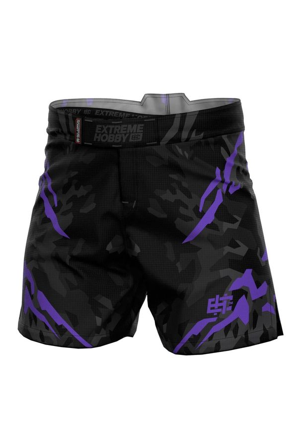 Spodenki Sportowe Męskie na trening i siłownię EXTREME HOBBY BLACK PANTHER. Kolor: fioletowy, wielokolorowy, czarny. Materiał: poliester, elastan. Sport: fitness
