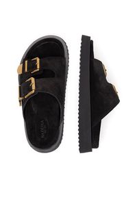 Badura Klapki CYCLAMEN-80033-25 Czarny. Kolor: czarny. Materiał: skóra, zamsz #3