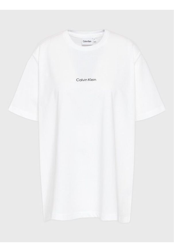 Calvin Klein Jeans Plus T-Shirt K20K205471 Biały Regular Fit. Kolor: biały. Materiał: bawełna