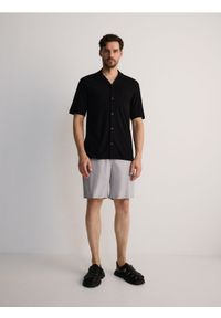 Reserved - Szorty relaxed jogger - szary. Kolor: szary. Materiał: bawełna, wiskoza