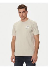 Hugo T-Shirt Detzington241 50508944 Szary Regular Fit. Kolor: szary. Materiał: bawełna