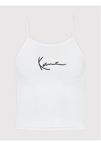 Karl Kani Top Small Signature Tape 6137010 Biały Cropped Fit. Kolor: biały. Materiał: bawełna #3