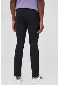 GAP spodnie męskie kolor czarny dopasowane. Kolor: czarny. Materiał: tkanina #4