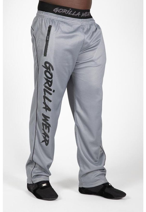 GORILLA WEAR - Mercury Mesh Spodnie - Szary/Czarny. Kolor: wielokolorowy, czarny, szary. Materiał: mesh. Sport: fitness