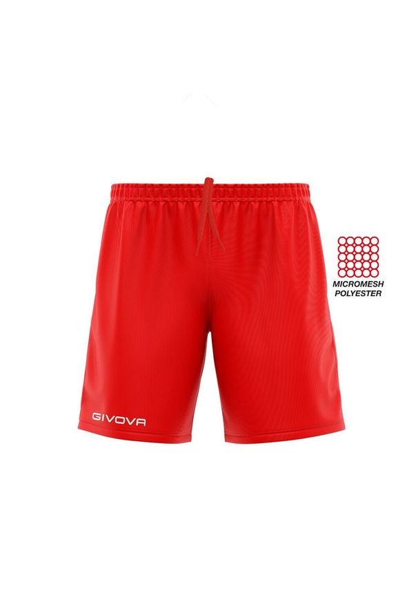 Spodenki sportowe Givova One czerwone.. Kolor: czerwony. Materiał: poliester. Sport: piłka nożna