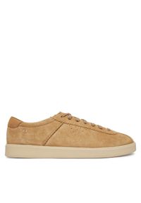 Clarks Sneakersy Lockford Lace 26186194 Beżowy. Kolor: beżowy. Materiał: skóra, zamsz #1