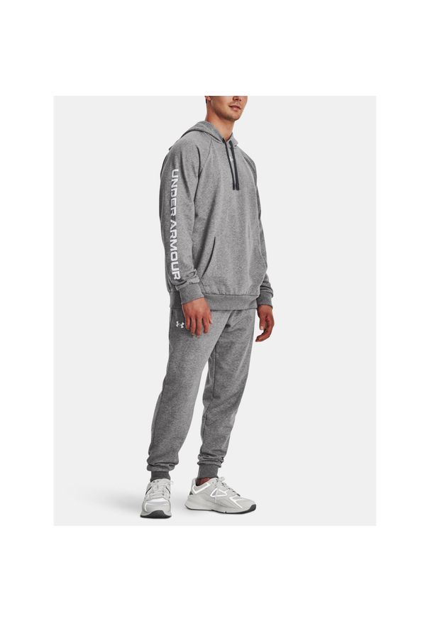 Dres męski Under Armour Rival Fleece Suit. Kolor: szary. Materiał: dresówka. Sport: fitness