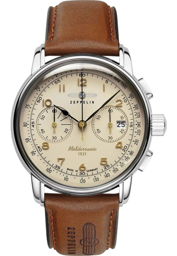 Zegarek Zeppelin Zegarek męski Zeppelin 9670-5 brązowy. Kolor: brązowy
