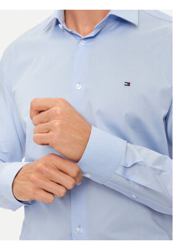 TOMMY HILFIGER - Tommy Hilfiger Koszula MW0MW38347 Błękitny Slim Fit. Kolor: niebieski. Materiał: bawełna