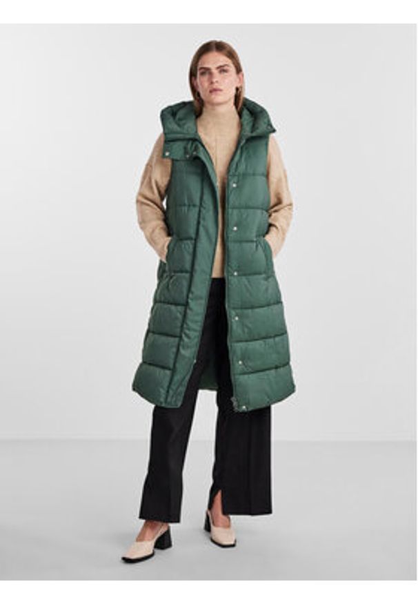 YAS Bezrękawnik 26031872 Zielony Regular Fit. Kolor: zielony. Materiał: syntetyk. Długość rękawa: bez rękawów
