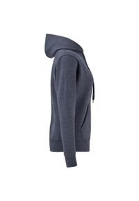 FRUIT OF THE LOOM - Dopasowana Bluza Damska Kaptur. Kolor: niebieski. Wzór: nadruk