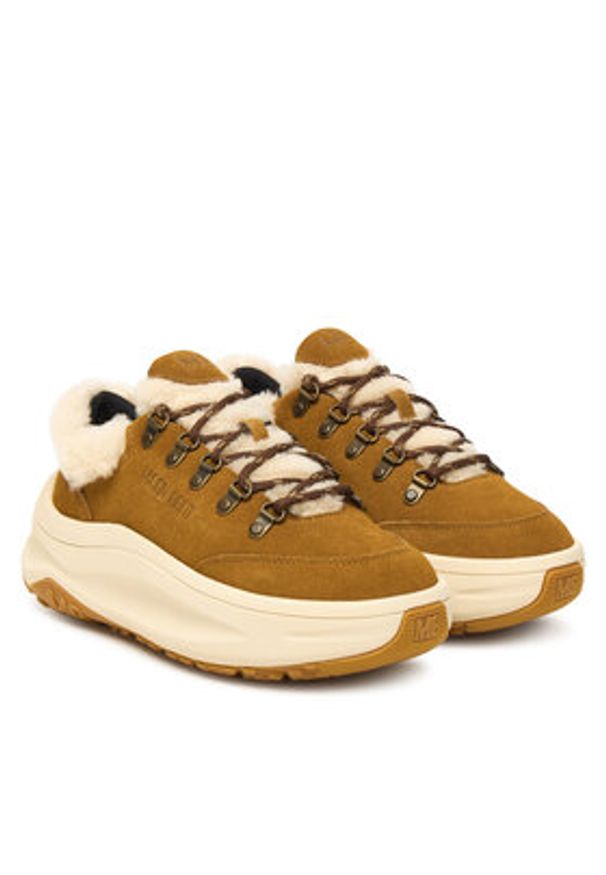 Moon Boot Sneakersy Moon247 City Shearling 80D2490040 Brązowy. Kolor: brązowy. Materiał: zamsz, skóra