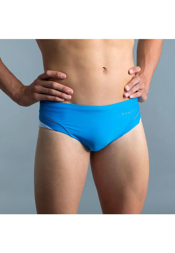 NABAIJI - Slipki pływackie 900 YOKE męskie. Kolor: wielokolorowy, niebieski, biały. Materiał: poliamid, poliester, materiał