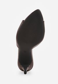 Born2be - Brązowe Eleganckie Klapki VICES na Szpilce Twinkle. Okazja: na imprezę, do pracy, na co dzień. Kolor: brązowy. Obcas: na szpilce. Styl: elegancki #6