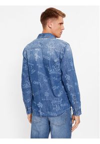 Guess Koszula jeansowa M3BH12 D4U80 Niebieski Regular Fit. Kolor: niebieski. Materiał: bawełna